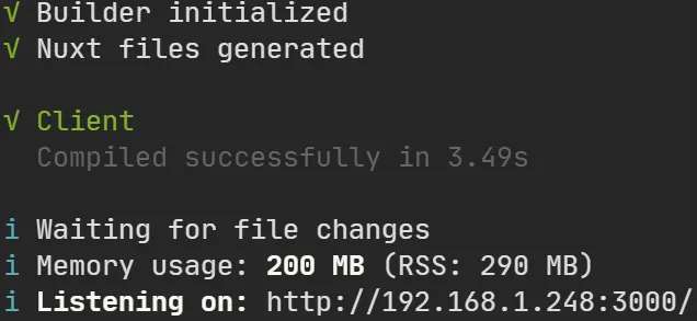 Project compile time in Nuxt without Nuxt-Vite module