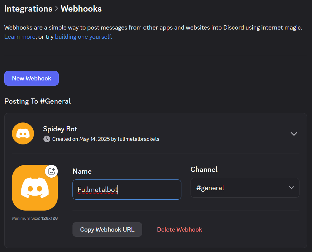 Configuring the Discord server bot.