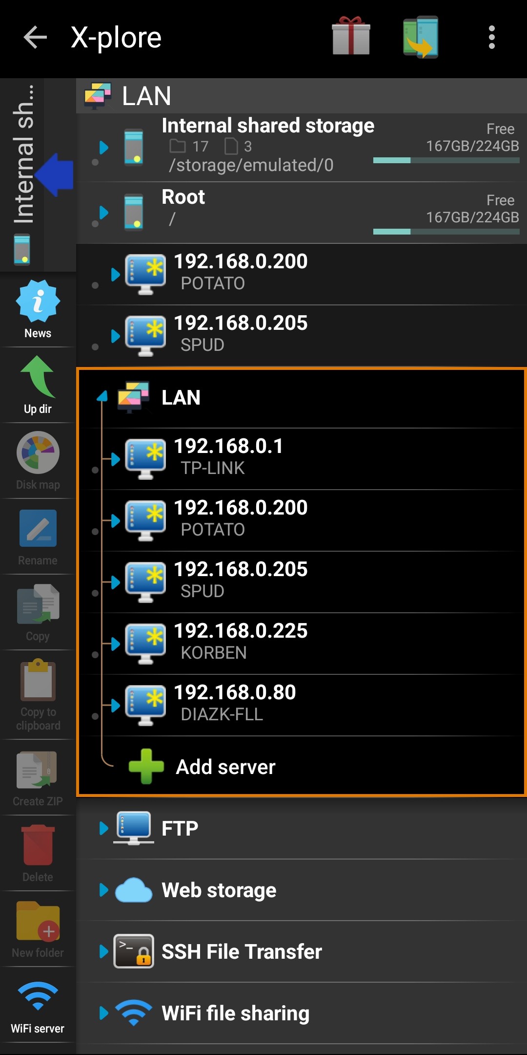 Adding SMB share login info to X-plore File Manager.