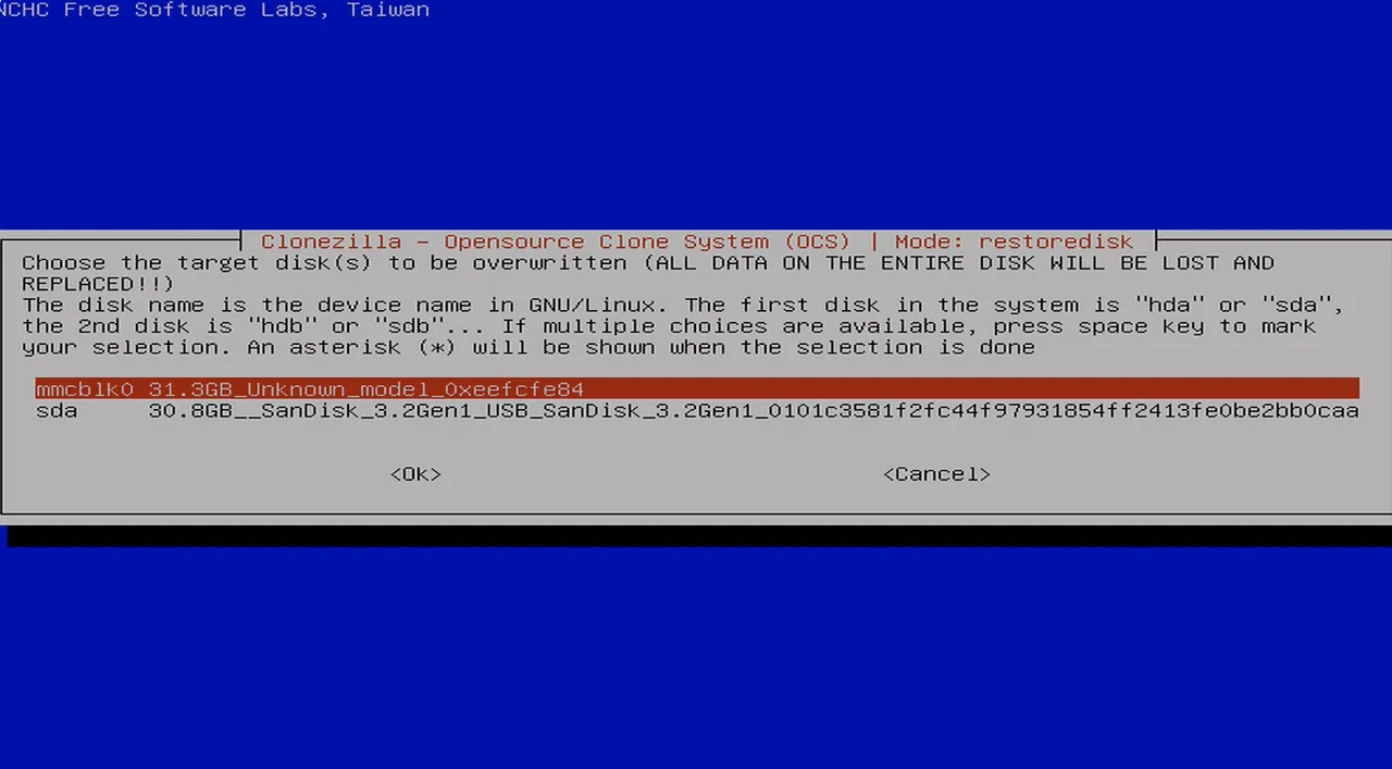 Choosing media to install image Choosing media to install image.